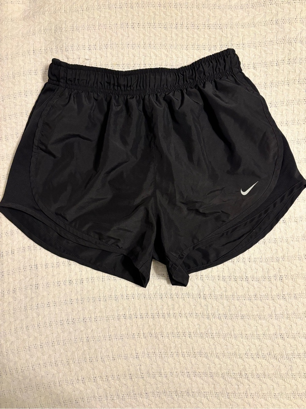 Nike Women's Black Athletic Running Shorts with Reflective Swoosh